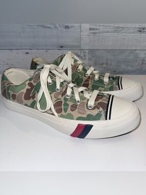 KEDS Pro-Keds Camo Canvas Sneakers in Green & Brown Size 8.5 NEW without Box